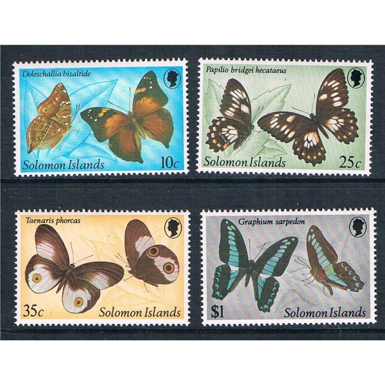 SOLOMON 1982 Butterflies 4v MNH**