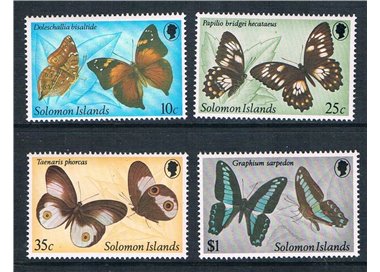 SOLOMON 1982 Butterflies 4v MNH**