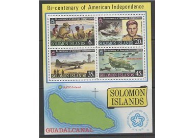 SOLOMON 1976 Bi-centenary of American Independence 1 s/s MNH**