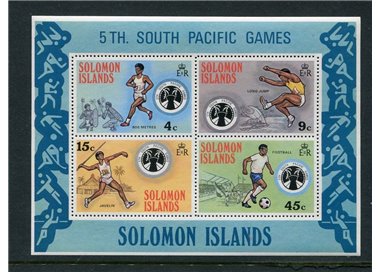 SOLOMON 1975 South Pacific games 1 s/s MNH**