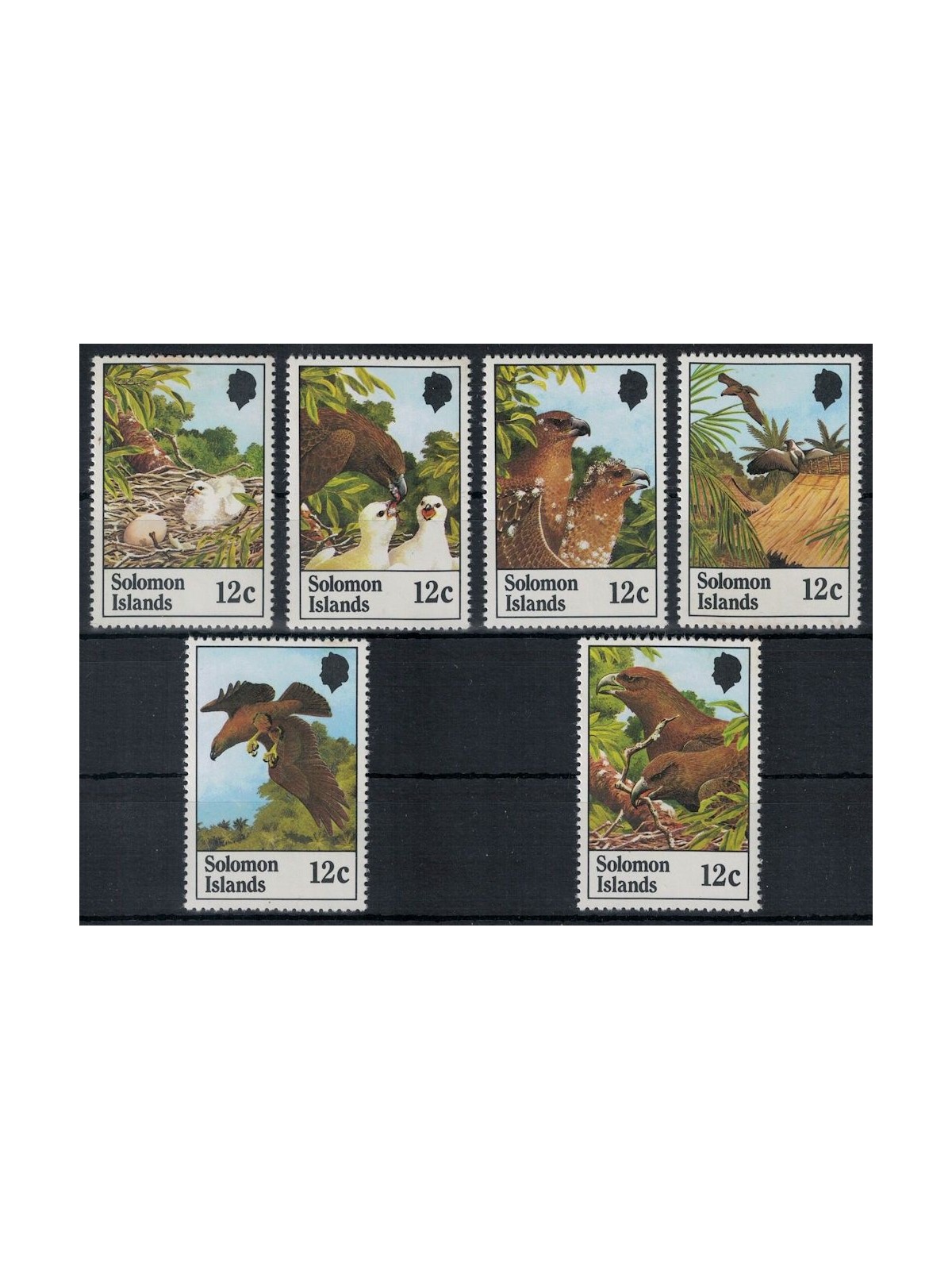 SOLOMON 1982 Fauna, Sanford's eagle 6v MNH**