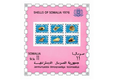 SOMALIA 1976 Conchiglie BF MNH**