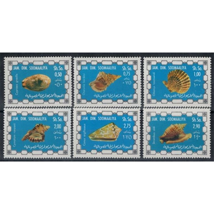 SOMALIA 1976 Conchiglie 6v MNH**