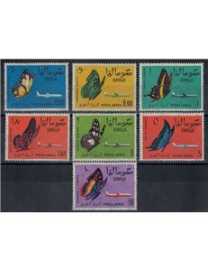 SOMALIA 1961 Butterflies, airmail 7v MNH**