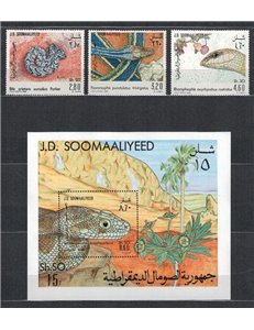 SOMALIA 1982 Fauna, Snakes 3v + 1 s/s MNH**