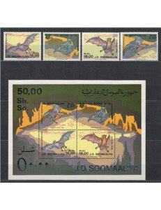 SOMALIA 1985 Fauna, bats 4v + 1 s/s MNH**