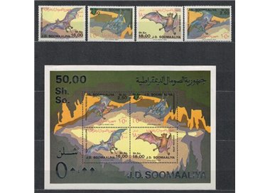 SOMALIA 1985 Fauna, Pipistrelli 4v + 1 BF MNH**