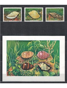 SOMALIA 1984 Marine fauna, shells 3v + 1 s/s MNH**