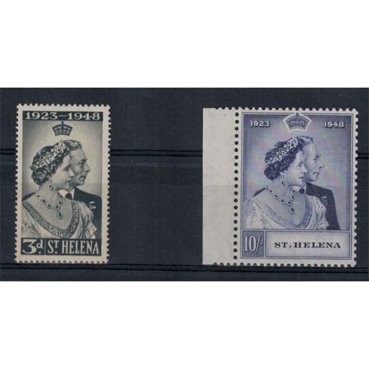 ST. HELENA 1948 Silver wedding 2v MNH**