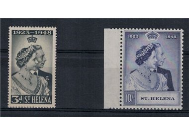 ST. HELENA 1948 Silver wedding 2v MNH**