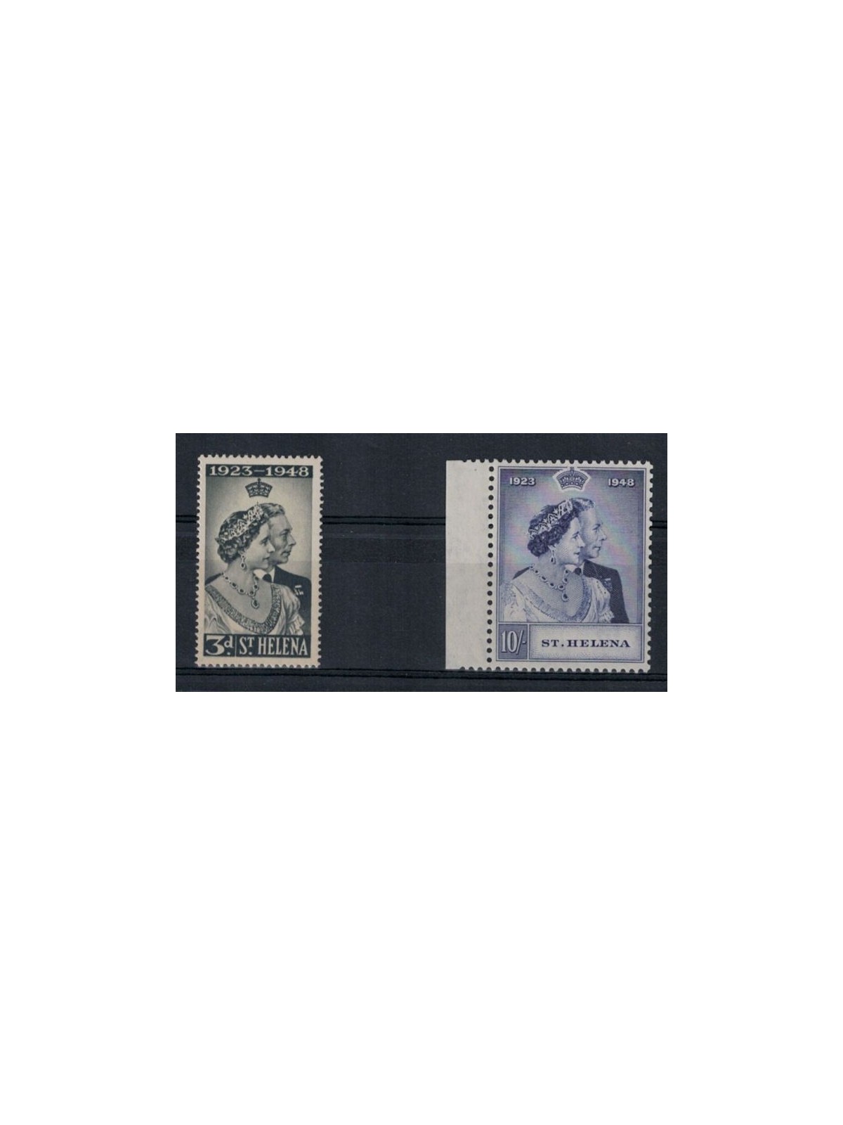 ST. HELENA 1948 Silver wedding 2v MNH**
