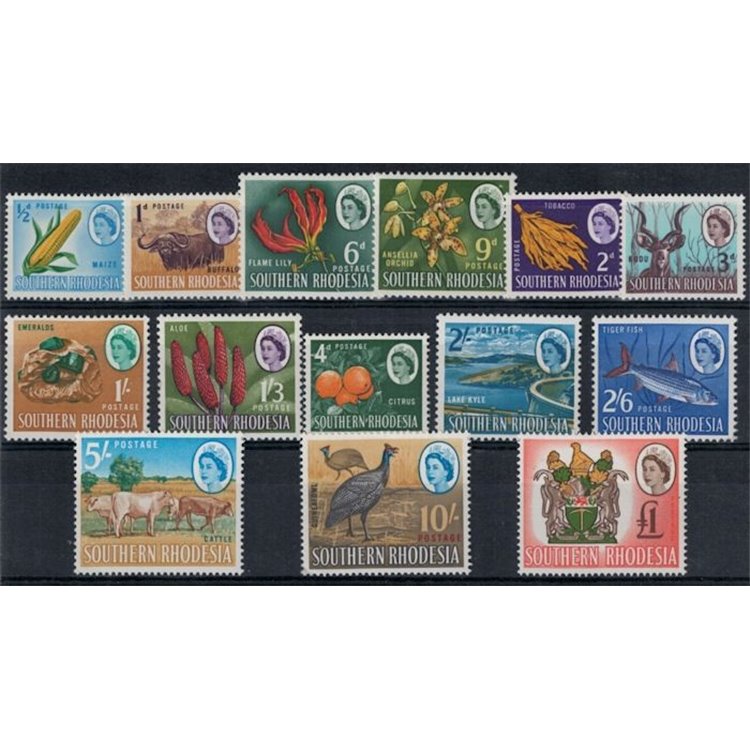 SOUTHERN RHODESIA 1964 Ordinary series 14v MNH**
