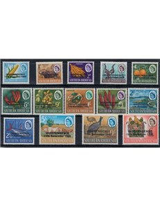 SOUTHERN RHODESIA 1965 Serie ordinaria 14v MNH**