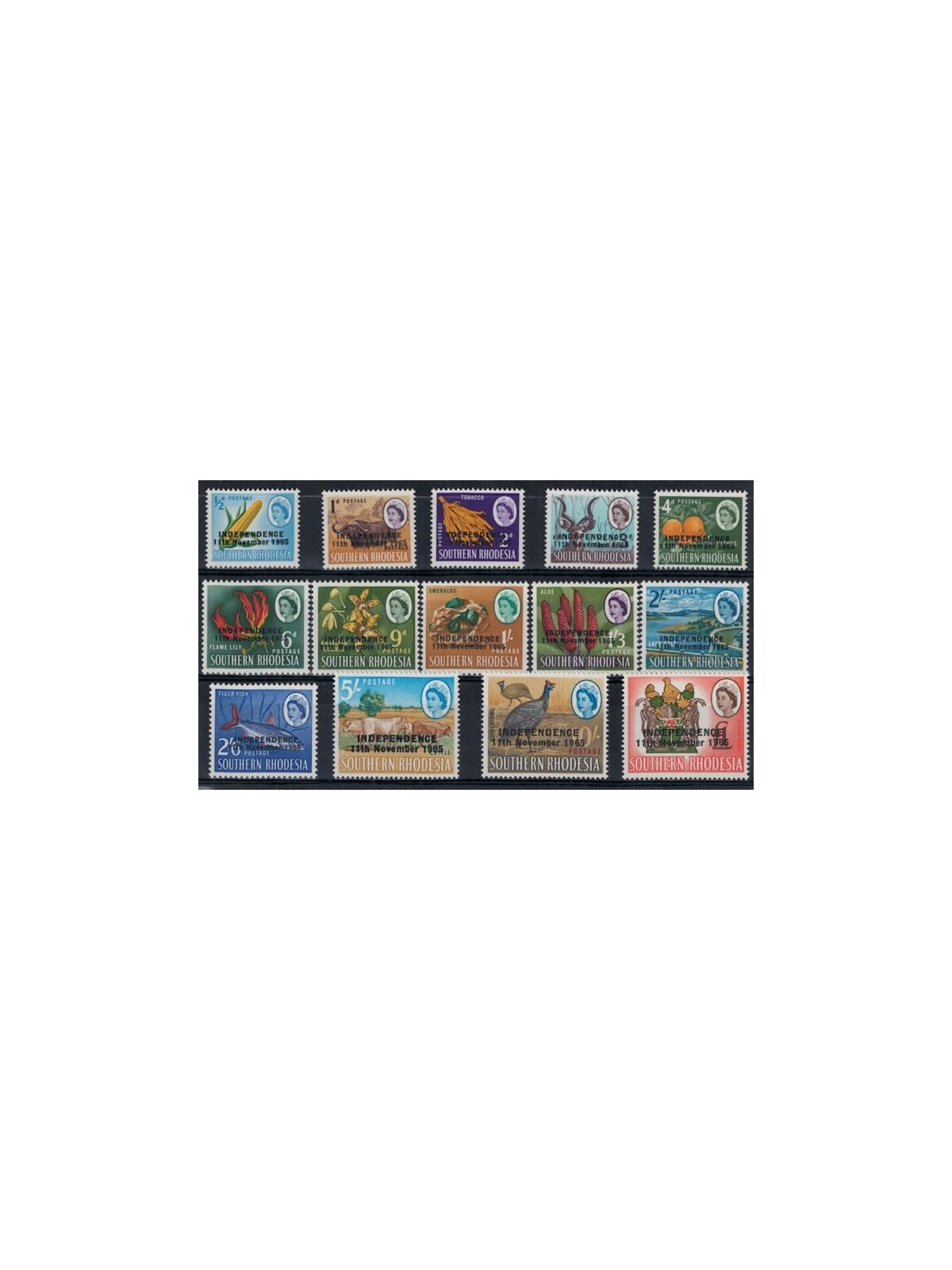 SOUTHERN RHODESIA 1965 Serie ordinaria 14v MNH**