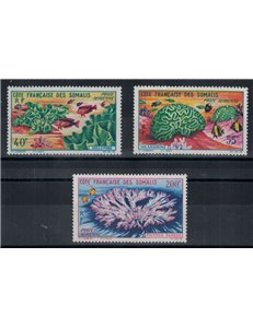 SOMALIA FRANCESE 1963 Fauna corallina 3v MNH**