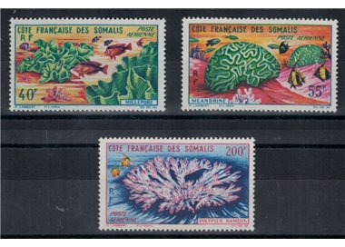 FRENCH SOMALIA 1963 Coral fauna 3v MNH**