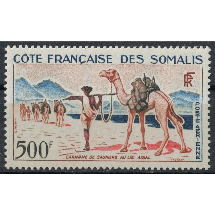 SOMALIA FRANCESE 1962 Carovana di cammelli, posta aerea MNH**