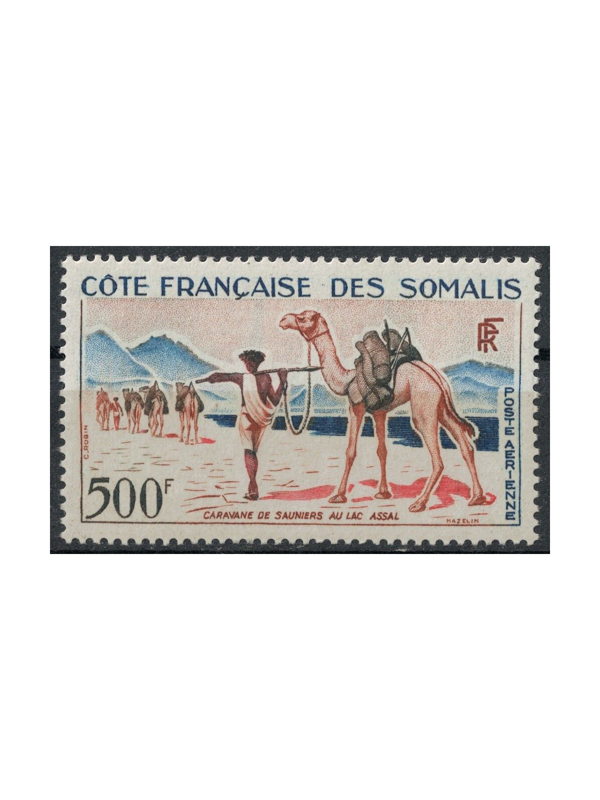 SOMALIA FRANCESE 1962 Carovana di cammelli, posta aerea MNH**