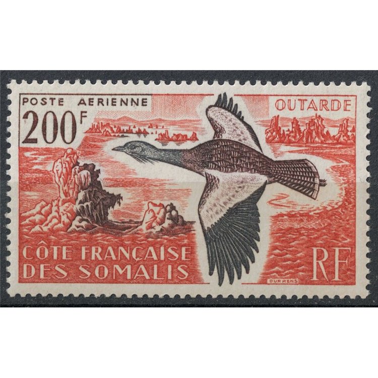 FRENCH SOMALIA 1960 Bustard, airmail MNH**