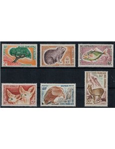 FRENCH SOMALIA 1962 Flora and fauna 6v MNH**