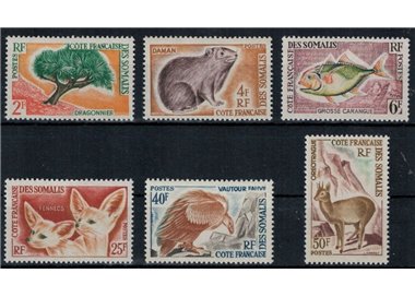 SOMALIA FRANCESE 1962 Flora e fauna 6v MNH**