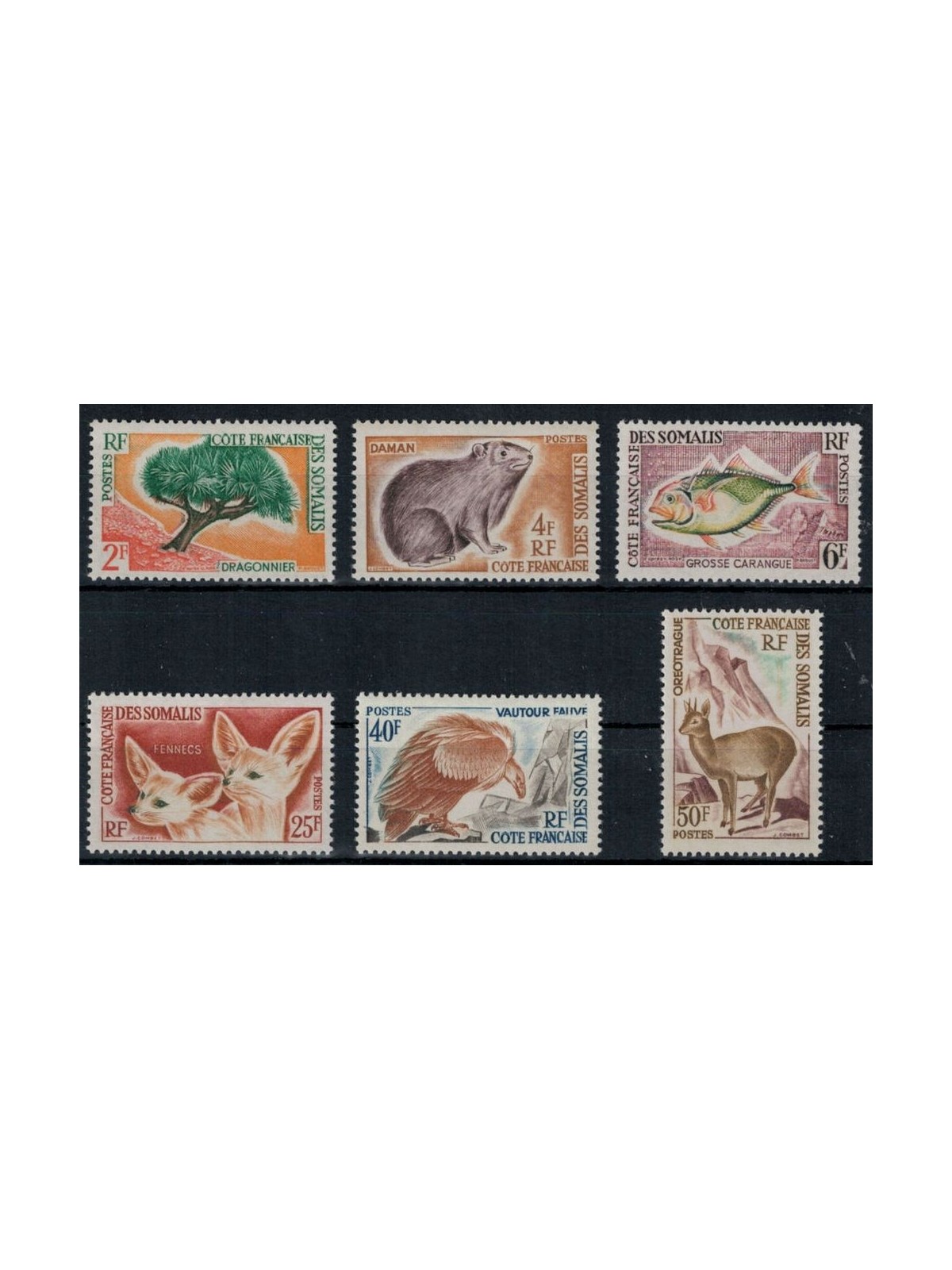 SOMALIA FRANCESE 1962 Flora e fauna 6v MNH**