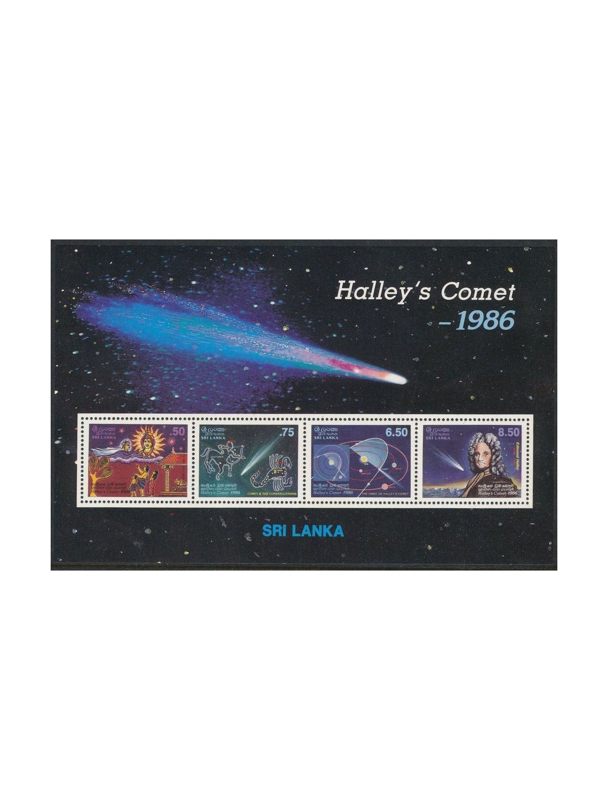 SRI LANKA 1986 Halley's Comet 1 s/s MNH**