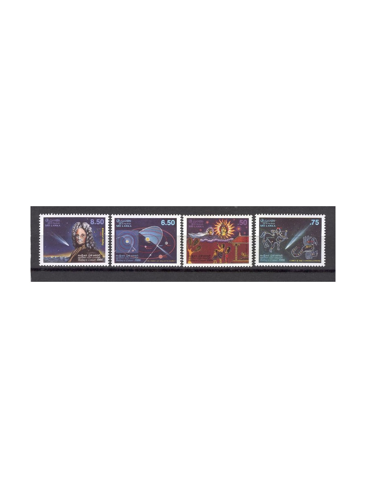 SRI LANKA 1986 Cometa di Halley 4v MNH**