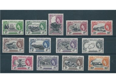 ST. HELENA 1953 Serie ordinaria 13v MNH**