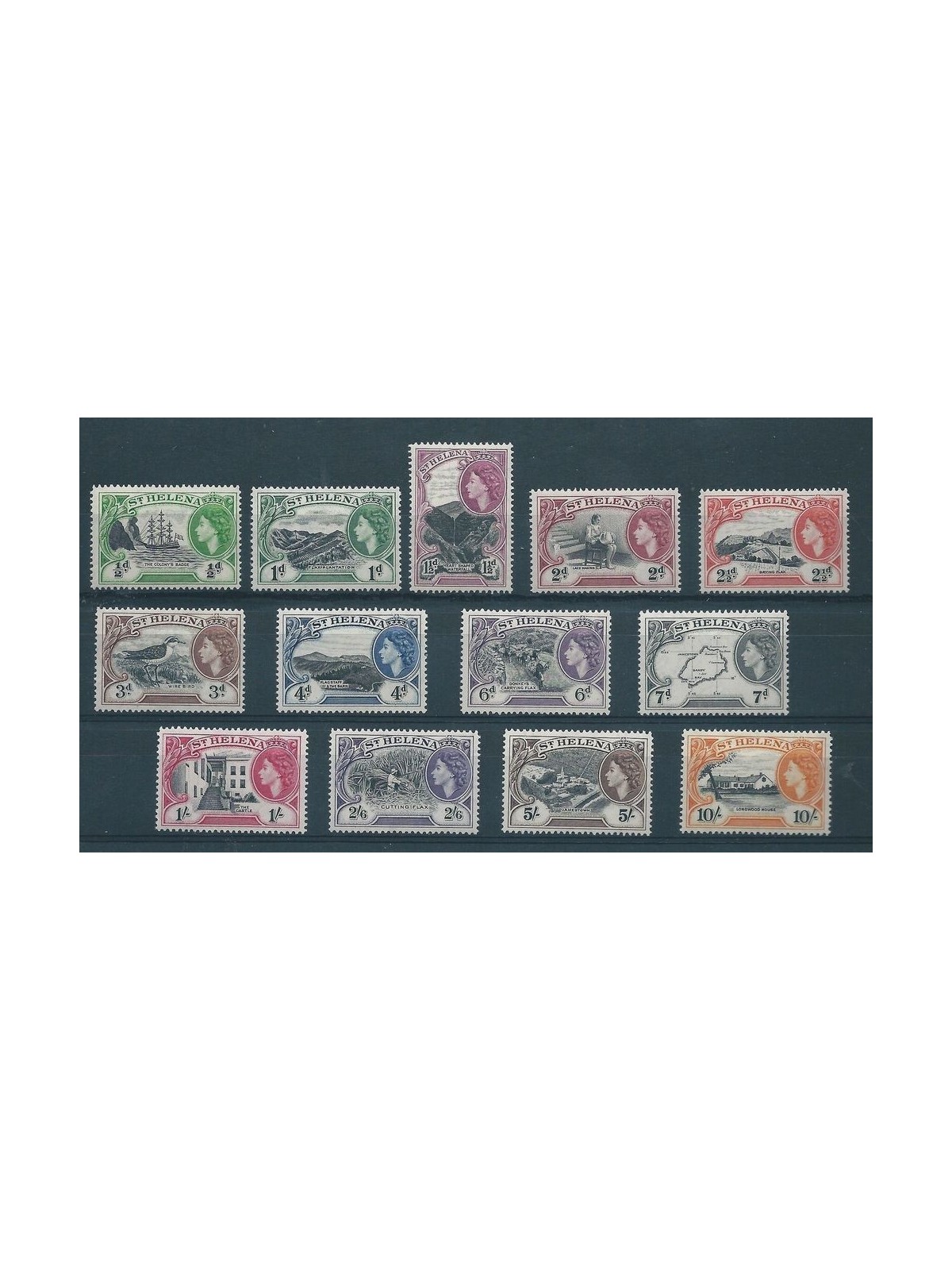 ST. HELENA 1953 Serie ordinaria 13v MNH**