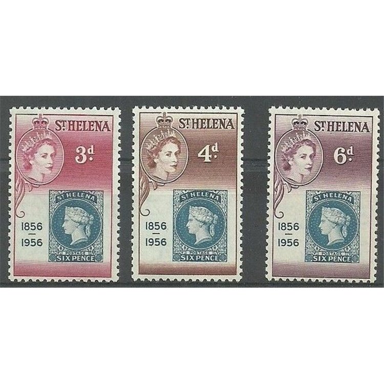 ST. HELENA 1956 Stamp centenary 3v MNH**