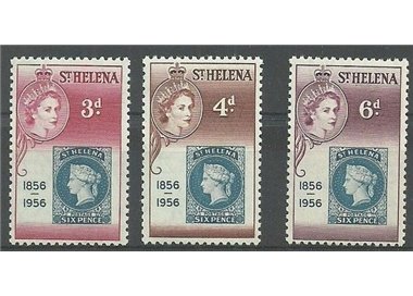 ST. HELENA 1956 Stamp centenary 3v MNH**