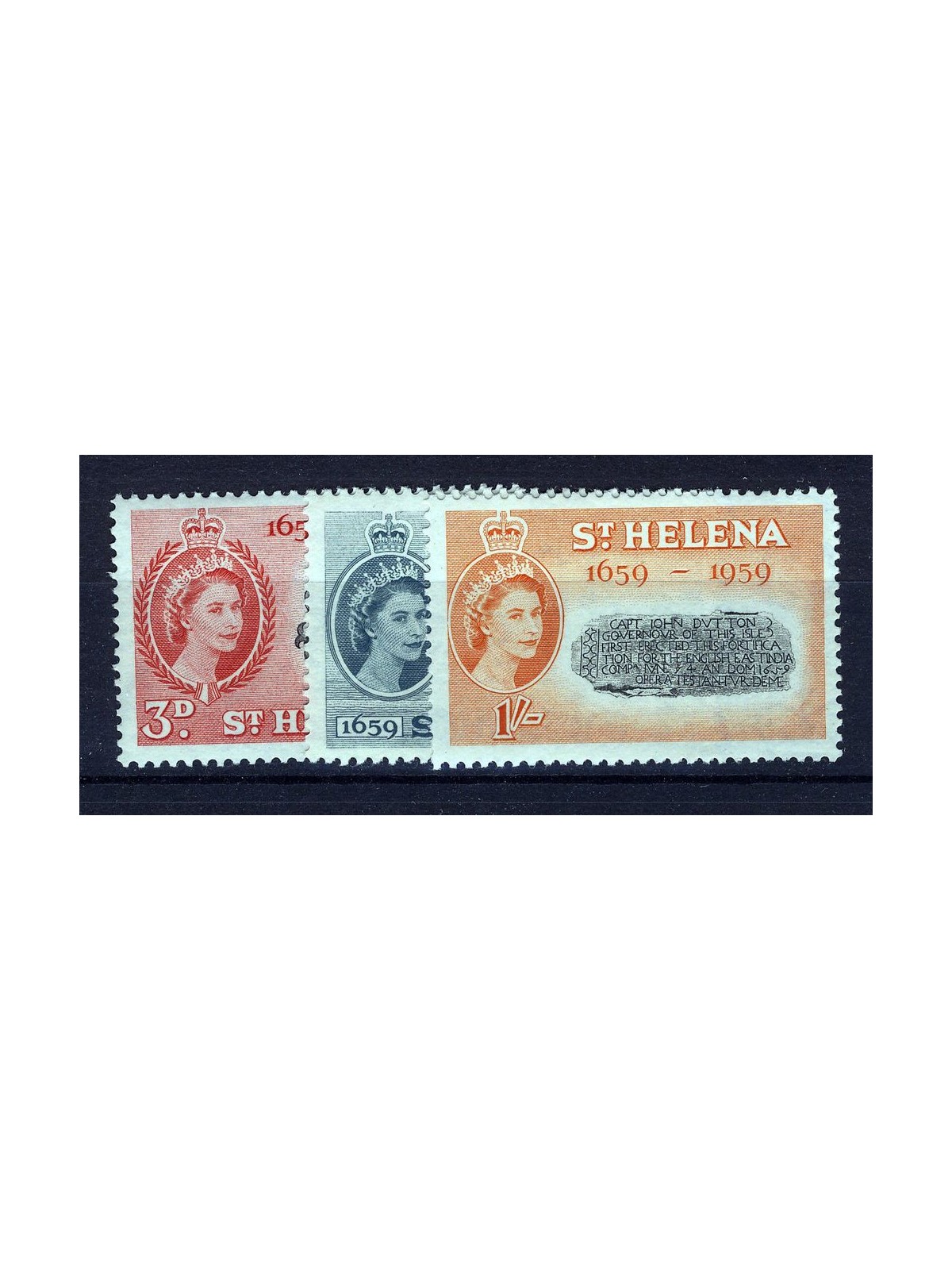 ST. HELENA 1959 300th anniversary of the colony 3v MNH**
