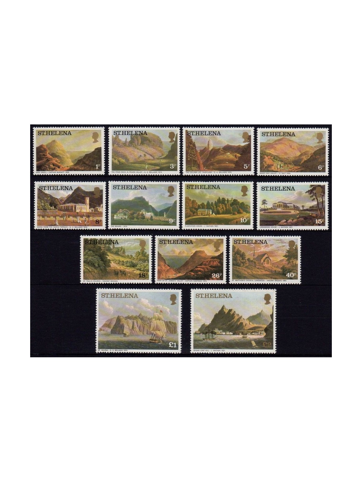ST. HELENA 1976 Definitives 13v MNH**