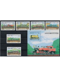 SOMALIA 1999 Trains, locomotives 6v + 1 s/s MNH**