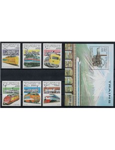 SOMALIA 1997 Trains, locomotives 6v + 1 s/s MNH**