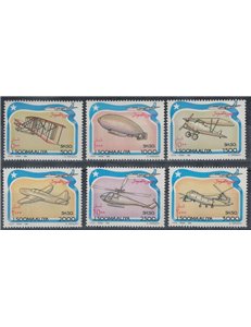 SOMALIA 1993 Aircraft 6v MNH**