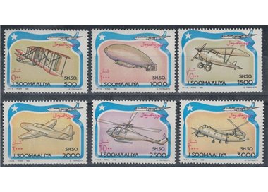 SOMALIA 1993 Aircraft 6v MNH**