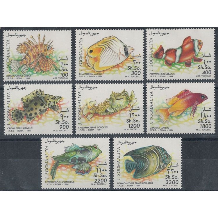 SOMALIA 1994 Fauna marina, pesci 8v MNH**