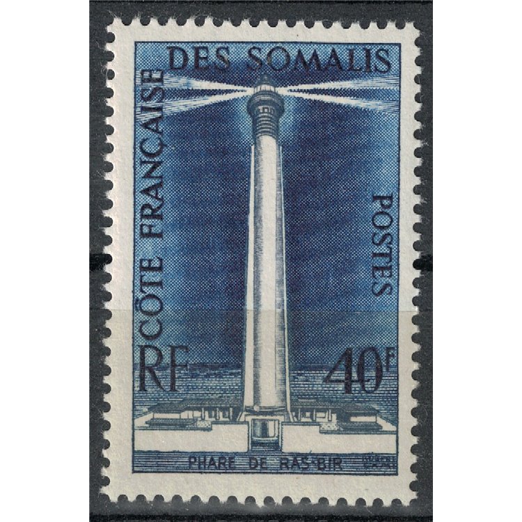 SOMALIA FRANCESE 1956 Faro di Ras Bir MNH**