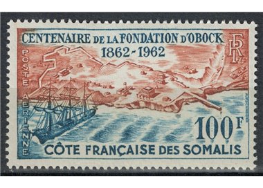 SOMALIA FRANCESE 1962 Centenario di Obock, posta aerea MNH**
