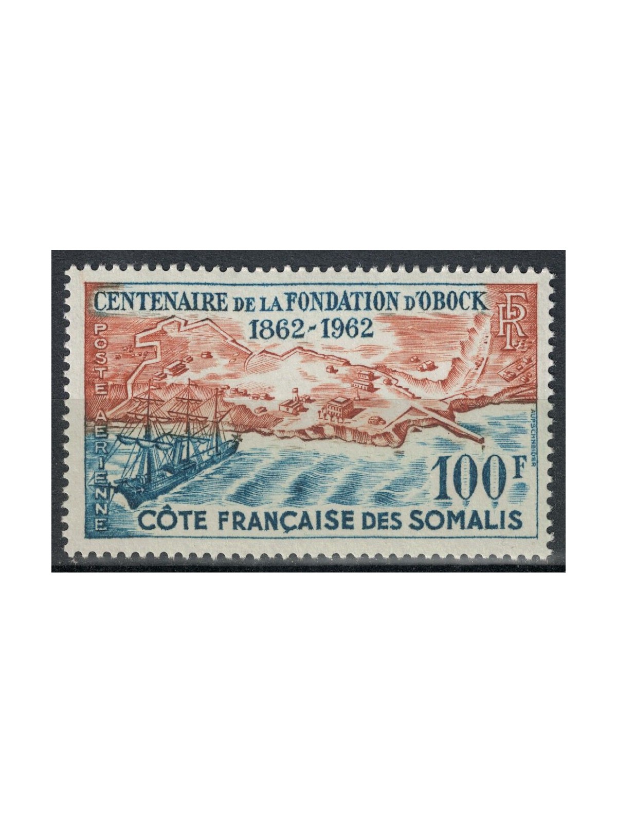 FRENCH SOMALIA 1962 Centenary of Obock, airmail MNH**