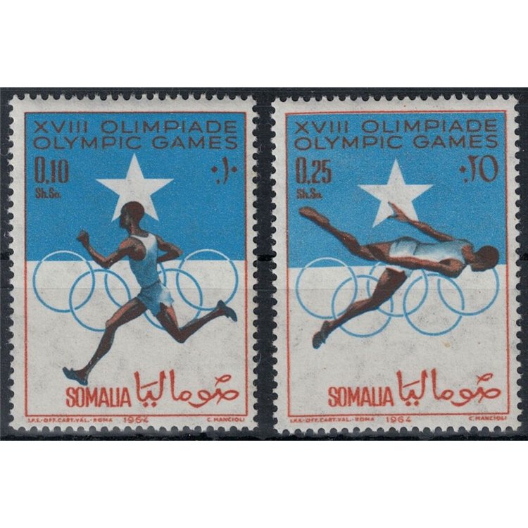 SOMALIA 1964 Giochi olimpici di Tokyo 2v MNH**