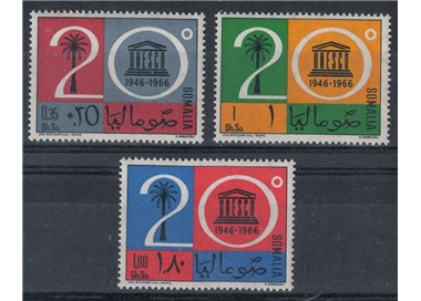 SOMALIA 1966 Unesco 3v MNH**