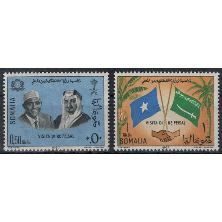 SOMALIA 1967 Visita del Re Feisal 2v MNH**