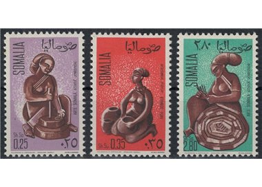 SOMALIA 1968 Somali art, domestic activities 3v MNH**