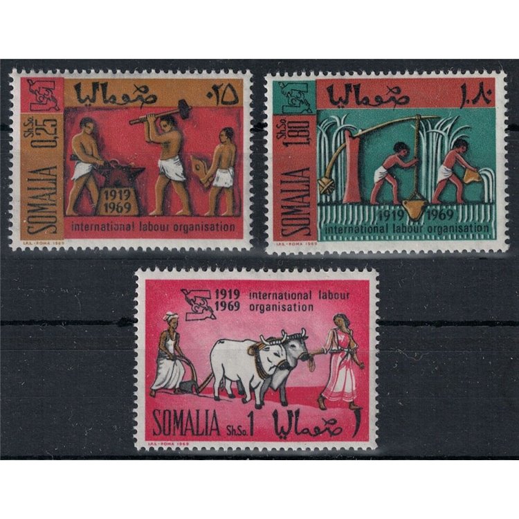 SOMALIA 1969 Fiftieth anniversary OIT 3v MNH**