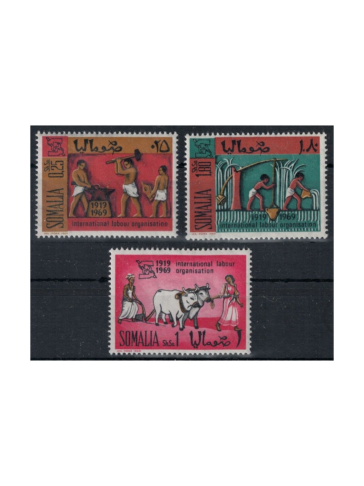 SOMALIA 1969 Cinquantenario OIT 3v MNH**