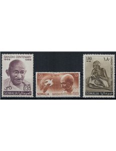 SOMALIA 1969 Mahatma Gandhi 3v MNH**