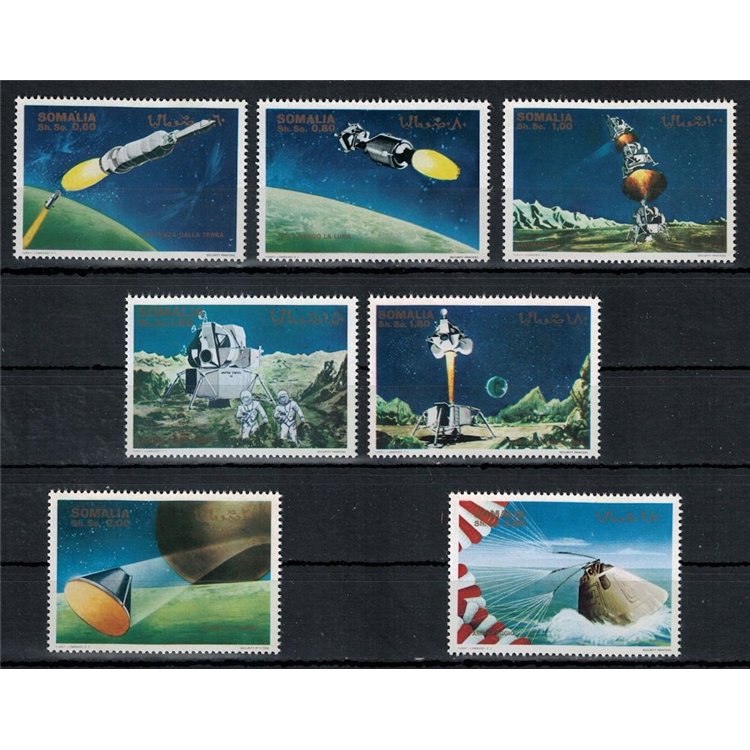 SOMALIA 1969 Uomini sulla luna (non emessi) 7v MNH**